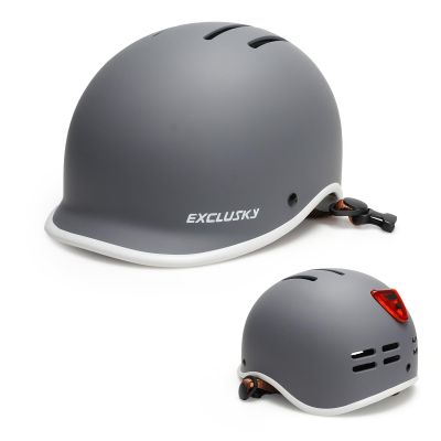 Exclusky Bike Helmet for Adults,Adjustable Cycling Helmet for Men & Women Safety Certified Bicycle Helmet for Commuting, Road Biking, Skating with USB Rechargeable Rear Light