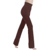 MC&LO Cotton Spandex High Rise Bootcut Flare Yoga Pants Legging(Regular Size/Plus Size) S-4XL (34" Inseam) Brown view 3
