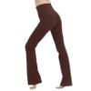 MC&LO Cotton Spandex High Rise Bootcut Flare Yoga Pants Legging(Regular Size/Plus Size) S-4XL (34" Inseam) Brown view 4