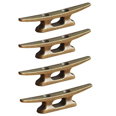 Hubceuo Boat Dock Cleat 4 Inch for Mooring Boat Bronze Host Cast Iron Suitable for Nautical Beach Lake Maritime Decor,4Pcs