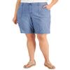 Karen S Plus Size Cotton Denim Shorts Chambray 24W view 1