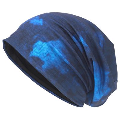Ruphedy Men's Slouchy Beanie Summer Thin Hollow Long Oversized Skull Cap B301 (B420-Blue)