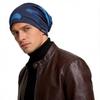Ruphedy Men's Slouchy Beanie Summer Thin Hollow Long Oversized Skull Cap B301 (B420-Blue) view 4