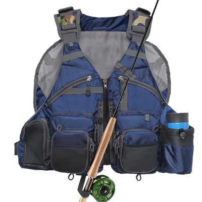 Kylebooker Fly Fishing Vest Pack Adjustable for Men and Women(Blue)