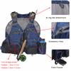 Kylebooker Fly Fishing Vest Pack Adjustable for Men and Women(Blue) view 4