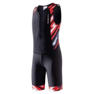 MY KILOMETRE Youth Core Triathlon Race Suit Boy Spring Competition Training Suits (Red, Small)