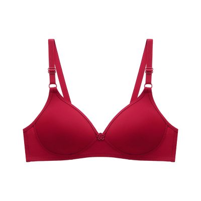 amaon Outlet Supportive Bras for Women Full Coverage No Underwire Comfortable Minimizer Bra Seamless Non Padded Wireless Push Up Bra Red