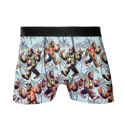 HANZSPROUT Pizza Boxers for Men - Bigfoot Sasquatch Mens Underwear Boxer Briefs Underwear 4 Size 2XL