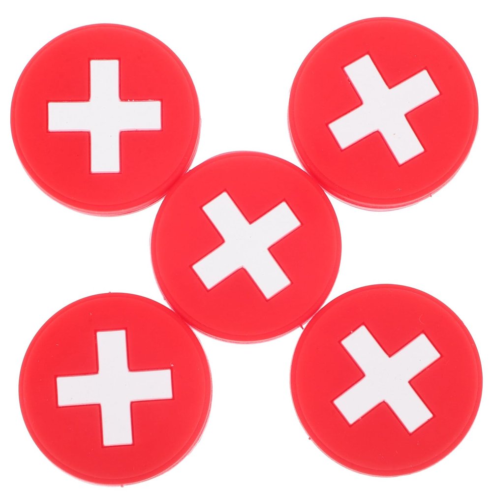 GANAZONO 5pcs Tennis Racket Dampeners National Flag Design Absorbers for Reduced Shock and Enhanced Stability Easy to Install Tennis Accessories