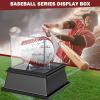 2 Packs Baseball Display Case, Leffis Baseball Holder Display Case, Acrylic UV Protected Baseball Case for Display, Baseball Display Case for Autographed Baseball view 2