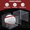2 Packs Baseball Display Case, Leffis Baseball Holder Display Case, Acrylic UV Protected Baseball Case for Display, Baseball Display Case for Autographed Baseball view 4
