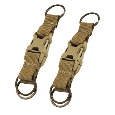 BESPORTBLE 2pcs Portable Outdoor Sports Carabiner Buckle Multi-Functional Keychain Clips for Hiking Camping Backpacking Key Rings and Gear Mud Color