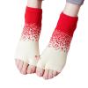 aoozleny Sports Split Toe Socks, Non-slip Grip Socks Open Toe Breathable Cotton Socks - Cotton Socks for Yoga, Pilates, Dance (Standard, Red), Medium view 1