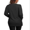 REDHOTYPE Women's Cardigan Sweater Open Front Long Sleeve Sweaters Lightweight Cardigans with Pockets,Black,Small view 3