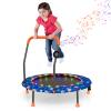 GYMAX Trampoline for Kids, 36 Toddler Mini Rebounder with Lights & Music, Removable Blue Tooth Speaker, Handle & Safety Pad, ASTM Approved Indoor Outdoor Small Kids Trampoline (Astronaut) view 1