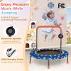 GYMAX Trampoline for Kids, 36 Toddler Mini Rebounder with Lights & Music, Removable Blue Tooth Speaker, Handle & Safety Pad, ASTM Approved Indoor Outdoor Small Kids Trampoline (Astronaut) view 2