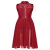 Linjinx Women's Lyrical Dance Dress Sparkly Rhinestone Contemporary Modern Dance Costumes Balllet Leotard Burgundy Large view 3