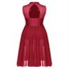 Linjinx Women's Lyrical Dance Dress Sparkly Rhinestone Contemporary Modern Dance Costumes Balllet Leotard Burgundy Large view 4