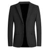 JEsilunmaMY Mens Thicken Slim Trench Coat Two Button Wool Blend Windproof Overcoat Solid Color Winter Business Suit Jacket (Black,X-Large) view 1
