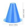 10pcs Soccer Training Cone, Mini Sports Cones Football Training Sports Equipment, Roller Skating Barriers Plastic Marker Holder Accessory for Kids and Adult Sports Speed Agility Training(Blue) view 2