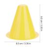 10pcs Soccer Training Cone, Mini Sports Cones Football Training Sports Equipment, Roller Skating Barriers Plastic Marker Holder Accessory for Kids and Adult Sports Speed Agility Training(Yellow) view 2