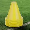 10pcs Soccer Training Cone, Mini Sports Cones Football Training Sports Equipment, Roller Skating Barriers Plastic Marker Holder Accessory for Kids and Adult Sports Speed Agility Training(Yellow) view 3
