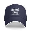 LAZHUNA Drunk Cigs Don't Count Casual Unisex Adjustable Sports Hat Outdoor Truck Driver Baseball Cap Navy Blue view 2