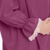 Abaya Muslim Dress Girls Muslim Jilbabs Muslin Thoub Isdal Jilbab For Muslim Girl One Piece Ramadan Abayas For Kid Dubai Eid Dresses Jilbab For Muslim Girls One Pieces with Skirts Purple 3-4 Years view 4