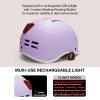 Exclusky Bike Helmet for Adults,Adjustable Cycling Helmet for Men & Women Safety Certified Bicycle Helmet for Commuting, Road Biking, Skating with USB Rechargeable Rear Light view 2