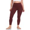 HeyNuts Yoga Pro 7/8 Leggings, High Waisted Soft Pants Buttery Workout Leggings Athletic Compression Yoga Pants 25'' Garnet Red XL(14) view 3