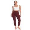 HeyNuts Yoga Pro 7/8 Leggings, High Waisted Soft Pants Buttery Workout Leggings Athletic Compression Yoga Pants 25'' Garnet Red XL(14) view 4