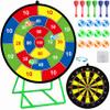 Large Dart Board for Kids with Stand, Double Sided Kids Dart Board with 12 Sticky Balls and Darts,Family Party Party Supplies for Kids, Gift for Boys Toddlers 3 4 5 6 7+ Year Old Birthday Christmas view 1