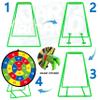 Large Dart Board for Kids with Stand, Double Sided Kids Dart Board with 12 Sticky Balls and Darts,Family Party Party Supplies for Kids, Gift for Boys Toddlers 3 4 5 6 7+ Year Old Birthday Christmas view 3