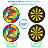 Large Dart Board for Kids with Stand, Double Sided Kids Dart Board with 12 Sticky Balls and Darts,Family Party Party Supplies for Kids, Gift for Boys Toddlers 3 4 5 6 7+ Year Old Birthday Christmas view 4