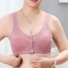 Generic amaon Outlet Women No Underwire Wireless Bras Front Closure Comfortable Push Up Bra Wire Free Non Padded Plus Size Minimizer Bras Pink, 3X-Large view 2
