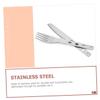 Kisangel 2sets Stainless Steel Folding Cutlery Picnic Utensil for Boys and Girls Spoons and Forks Outdoor Camping Dinnerware Lightweight Portable Tableware view 4