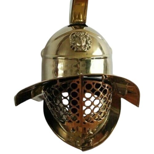 Medieval Antique Gladiator Helmet SCA LARP Reenactment Armor 18g Steel Helmet