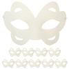 Vaguelly Diy Blank Masks for Adults and Kids Unpainted Half Face Masquerade Masks for Cosplay Party Halloween Craft Decoration 8.66X5.51 Inches 10 Pieces view 1