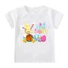 Clothes Set for Kids Toddler Baby Girl's Rabbit Tee Outfits Cute Bunny Tshirt Easter Clothes Vest Shirt Tops White view 1