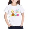 Clothes Set for Kids Toddler Baby Girl's Rabbit Tee Outfits Cute Bunny Tshirt Easter Clothes Vest Shirt Tops White view 2