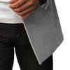 JEsilunmaMY Mens Solid Color Slim Trench Coat 3 Button Stand Collar Wool Blend Pea Coats Winter Warm Business Suit Overcoat (Light Grey,Large) view 4