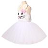 Clothes Set for Kids Party Toddler Summer Girls Clothing Easter Cute Girls Dress Party Clothes with Hair Clasp White view 2
