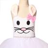 Clothes Set for Kids Party Toddler Summer Girls Clothing Easter Cute Girls Dress Party Clothes with Hair Clasp White view 3