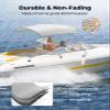 KEMIMOTO Bimini Top for Boat, Bimini Tops Cover 600D Marine Grade Canvas Boat Canopy with 6ft Length 54 in - 96 in Width 46 in Height, Includes Mounting Hardware, Straps Rear Support Poles view 2