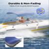 KEMIMOTO Bimini Top for Boat, Bimini Tops Cover 600D Marine Grade Canvas Boat Canopy with 6ft Length 54 in - 96 in Width 46 in Height, Includes Mounting Hardware, Straps Rear Support Poles view 2