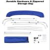 KEMIMOTO Bimini Top for Boat, Bimini Tops Cover 600D Marine Grade Canvas Boat Canopy with 6ft Length 54 in - 96 in Width 46 in Height, Includes Mounting Hardware, Straps Rear Support Poles view 4