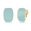 Absbolo Gold Plated Cute Square Clip On Earrings, Hypoallergenic Non Pierced Clips Invisible Women's Clip On Earrings (Green) view 1