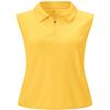 BGOWATU Women's Sleeveless Golf Polo Shirts 1/4 Zip Tennis Workout Tank Tops with Collar UV Protection Dry Fit Yellow L view 3