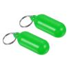 PATIKIL Floating Keychain, 2 Pack Plastic Key Float Surfing Fishing Marine Sailing Key Holder Buoyant Keyrings for Boating Kayaking Water Sports, Green view 1