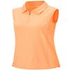 BGOWATU Women's Sleeveless Golf Polo Shirts 1/4 Zip Tennis Tank Tops with Collar UV Protection Dry Fit Orange S view 1